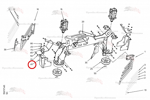 Защита 015.81878 для свеклоуборочного комбайна Grimme Rexor 620/630