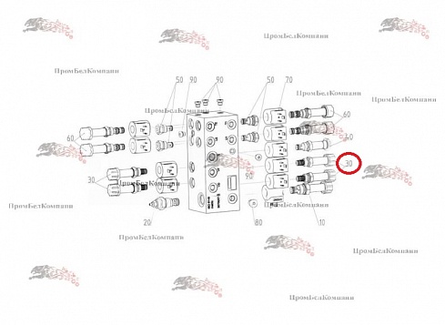 Клапан электромагнитный  / сердечник / соленоид / РСМ WS08W-01-C-N ( 3008246 ) Картридж без катушки для блока гидравлического 3910478 ( Акрос ) «Ростсельмаш»