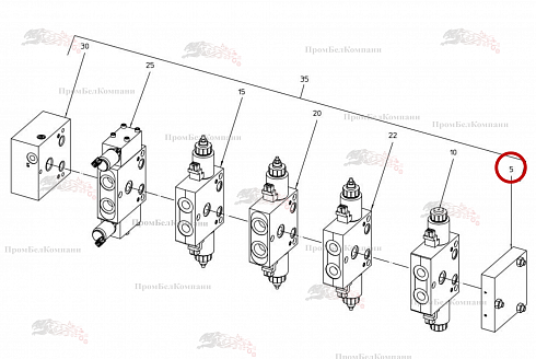 Концевая пластина гидравлического блока B92.04929 для свеклоуборочного комбайна Grimme Rexor 620/630