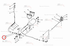 Картинка запчастей: Глушитель шума B89.02279 для свеклоуборочного комбайна Grimme Rexor 620/630