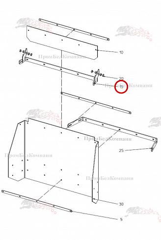 Скоба сверху 015.89995 для свеклоуборочного комбайна Grimme Rexor 620/630