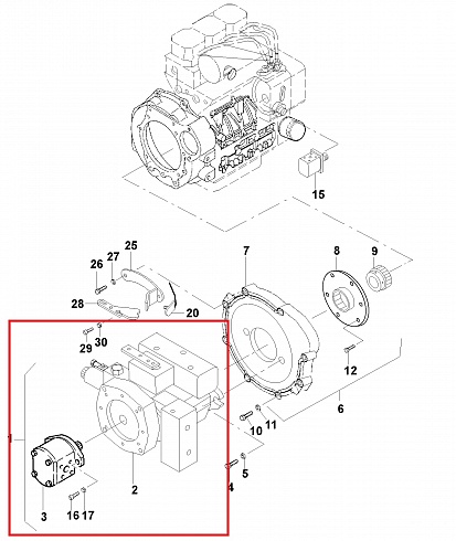 A10VG28 Гидронасос аксиально-поршневой Bosch Rexroth ( R902220123 / 0510 525 072 ) A10VG28HW1/10R-NSC10K013E3-S ( MNR R902220124 ) + AZPF-11-011RRR20KB-S0081 для дорожных катков JCB VMT 260-100, VMT 260-120