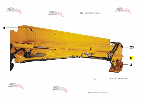 Изображение гидравлический цилиндр (гидроцилиндр) 63/35х180 16-m00-003-068-001 для свеклопогрузчика franz kleine (кляйн) rl 200 sf mouse (мышка)