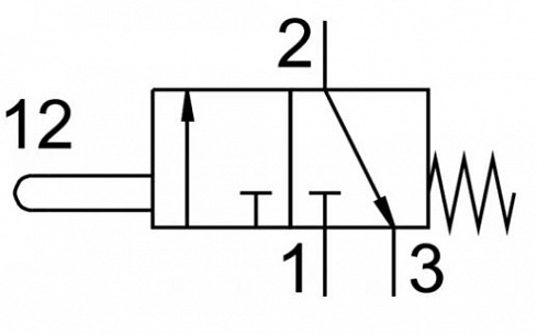 Пневмораспределитель с плунжером Festo S-3-PK-3-B 7843
