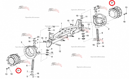 Гидромотор ( гидромотор-колесо) POCLAIN HYDRAULICS MS11-0-121-A11-1830-K000 005443837P для УЭС-2-250А «ПАЛЕССЕ 2U250А»