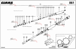 Картинка гидроцилиндр 0000867730 для комбайна claas lexion 560