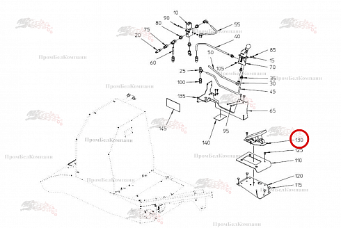 Тормозная педаль B94.01991 для свеклоуборочного комбайна Grimme Rexor 620/630