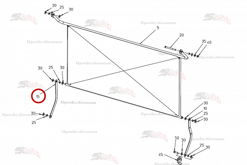 Промежуточный рычаг сзади 015.83026 для свеклоуборочного комбайна Grimme Rexor 620/630