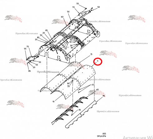 Обшивка 076.07038 для свеклоуборочного комбайна Grimme Rexor 620/630