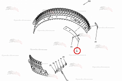 Картинка запчастей: Направляющий щиток 018.03076 для свеклоуборочного комбайна Grimme Rexor 620/630