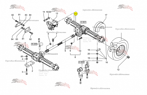 311/112 Мост Dana SPICER 311/112/267-001 (Yanmar 5370661924 ) для Schaeff TL120