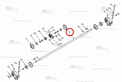 Картинка запчастей: Вал бункера 037.06967 для свеклоуборочного комбайна Grimme Rexor 620/630