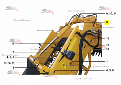 Картинка гидравлический цилиндр (гидроцилиндр) 63-35х450 16-m00-003-056-001 для свеклопогрузчика franz kleine (кляйн) rl 200 sf mouse (мышка)