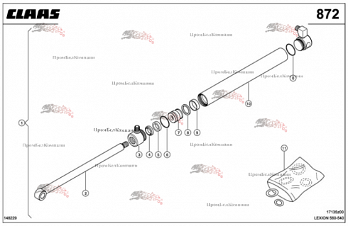 Гидроцилиндр 0000406742 для комбайна CLAAS LEXION 560