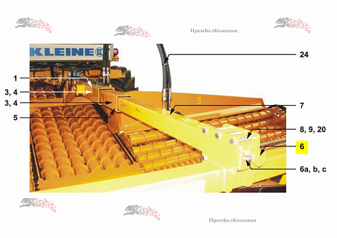 Изображение гидравлический цилиндр (гидроцилиндр) 50/35х1850 19-m09-003-060-001 для свеклопогрузчика franz kleine (кляйн) rl 200 sf mouse (мышка)