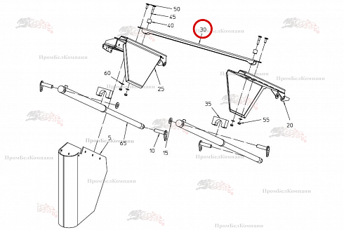 Стойка 015.85656 для свеклоуборочного комбайна Grimme Rexor 620/630