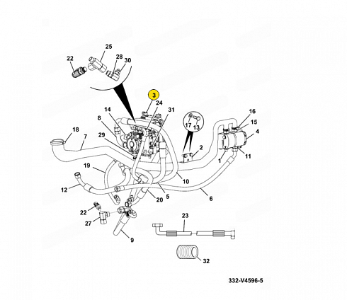 Гидронасос JCB 332/V6077 ( 332V6077 ) M4PV50-37D137AR3BH-195 для JCB 515-40, JCB 515-30