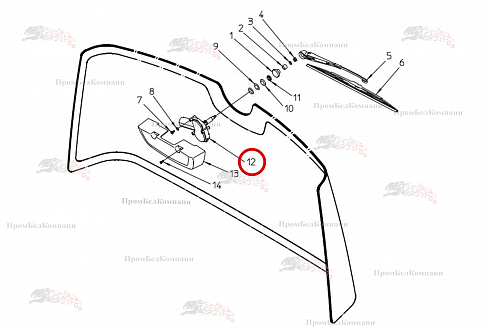 Мотор стеклоочистителя B81.01067 для свеклоуборочного комбайна Grimme Rexor 620/630