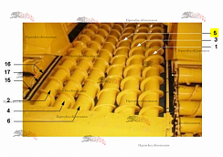 Картинка запчастей: Продольный винтовой шнек справа 27-M11-006-172 для свеклопогрузчика Franz Kleine (Кляйн) RL 200 SF Mouse (Мышка)