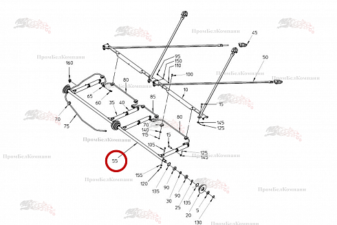 Натяжной вал 101.04007 для свеклоуборочного комбайна Grimme Rexor 620/630