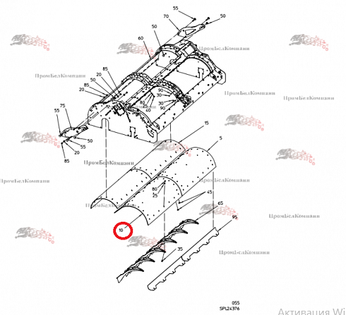 Обшивка 076.07039 для свеклоуборочного комбайна Grimme Rexor 620/630