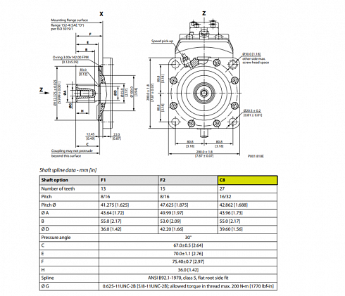 51V160 Гидромотор Sauer Danfoss 51V160RC8NJ3K3BHJ5NNN080BBG30736 для опрыскивателя самоходного MATROT Maestria 17-39 (mod. 517034)