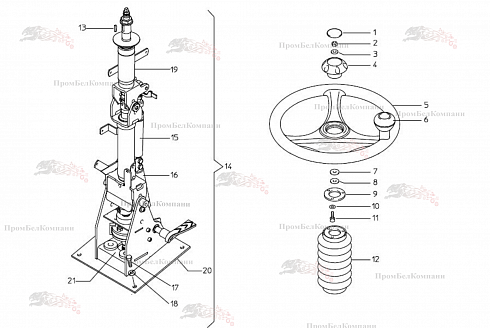 Рулевое колесо/ рулевая колонка SPI.01479 для свеклоуборочного комбайна Grimme Rexor 620/630