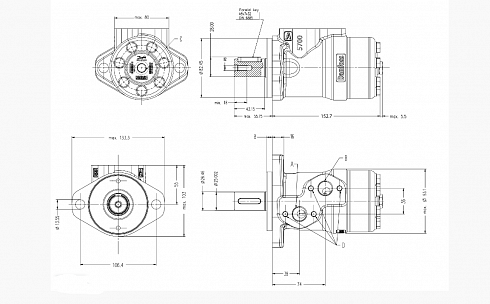 OMP200 Гидромотор героторный SAUER DANFOSS OMP 200 151-0355 для Claas Lexion 560