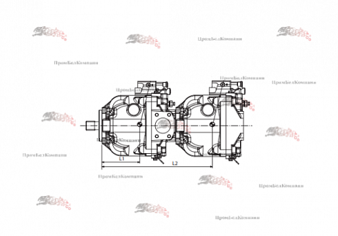JRLS60 Гидронасос двухсекционный (тандемный) SAUER DANFOSS 11141104 ( 83027658 + 83027557 )  JR-L-S60B-BS-32-26-NN-N-3-T0CE-A2N-NNN-JJJ-P00 +  JR-L-S60B-BS-32-26-NN-N-3-S1NE-A2N-NNN-JJJ-P00