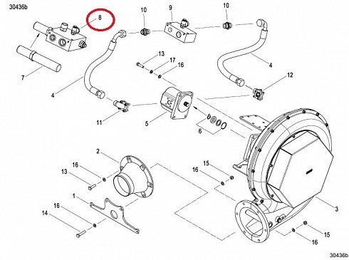 Гидравлический клапан регулирующий 3-ходовой 890226119 ( AC688344 ) в сборе с клапаном регулировочным VRC12/M5.75 ( AC688112 ) для Kverneland