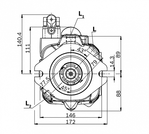 A10VO60 Гидронасос аксиально-поршневой Bosch Rexroth A10VO60DFR1/52L-VWC62K68-S0381 (MNR: R902443273) для свеклоуборочного комбайна Franz Kleine SF 10