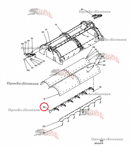 Клин длинный 101.05977 для свеклоуборочного комбайна Grimme Rexor 620/630