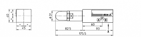 Гидравлический клапан / клапан модульный предохранительный ATOS HM-013/210 / HM013210