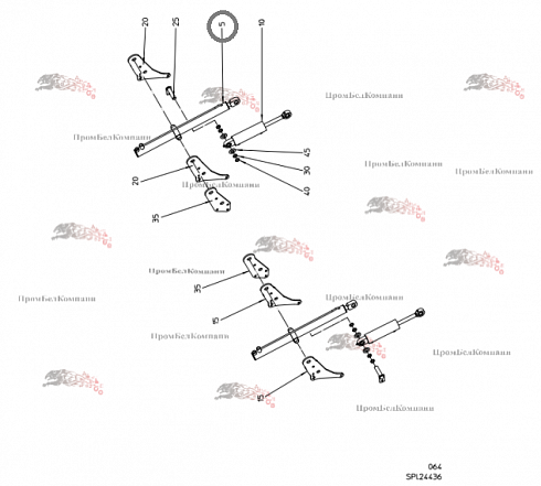 Гидроцилиндр (цилиндр двойного действия) 092.02706 для свеклоуборочного комбайна Grimme Rexor 620/630