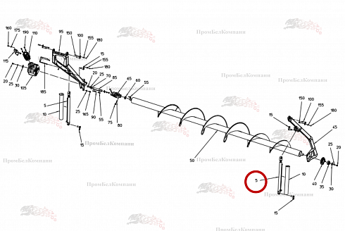 Гидроцилиндр (цилиндр двойного действия) 092.01550 для свеклоуборочного комбайна Grimme Rexor 620/630