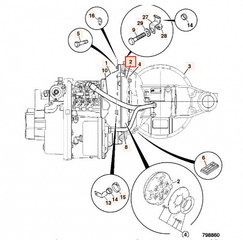 Гидротрансформатор JCB 04/500800, 04/500600, 04-500800, 04-500600, 04500800, 04500600 (311 011) для JCB 3CX, 4CX