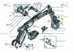 Картинка рычаг ковша эо-3322а.28.10.000 для экскаватора эо-3322