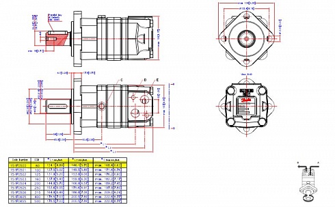 151F0500 Гидромотор героторный Sauer Danfoss OMS 80 для комбайна КВК-800