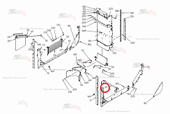 Картинка запчастей: Опорная стойка 100.94378 для свеклоуборочного комбайна Grimme Rexor 620/630