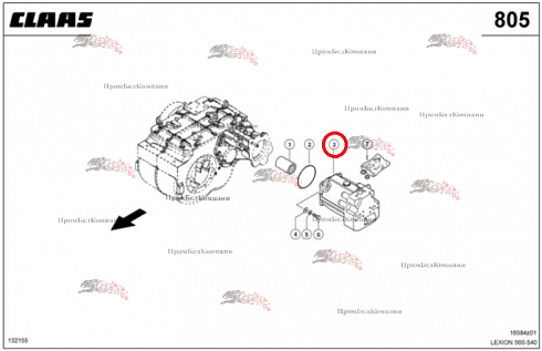 Гидромотор аксиально-поршневой Sauer Danfoss 11005932 / 90-M-130-NC-0-N-Z-N-0-C8-D-00-HAA-00-00-NH / 90M130NC0NZN0C8D00HAA0000NH / CLAAS 07718980 ( 0007718980 ) для Claas Lexion 540, Claas Lexion 560, Claas Lexion 580