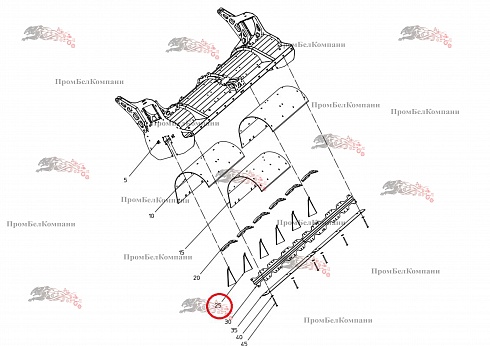 Делительный щиток 100.68777 для свеклоуборочного комбайна Grimme Rexor 620/630