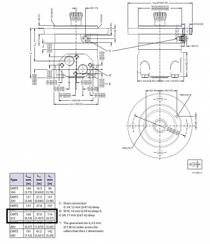 Гидромотор героторный Sauer Danfoss OMTS 315 / OMTS315 / OMTS-315 для Амкoдоp-2541,  Ponsse