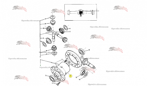 Корпус дифференциала ведущего моста  JCB 450/10801 ( 45010801 / 450-10801 ) для  JСВ 3СХ,  JСВ 4СХ