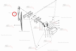 Картинка запчастей: Рычаг стеклоочистителя B81.01154 для свеклоуборочного комбайна Grimme Rexor 620/630