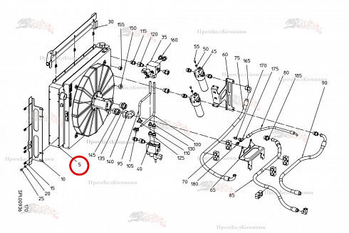 Масляный радиатор ELH9 B92.05587 для свеклоуборочного комбайна Grimme Rexor 620/630