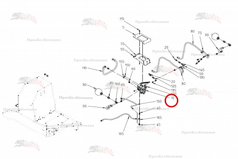 Тормозная педаль LT17 B92.05675 для свеклоуборочного комбайна Grimme Rexor 620/630