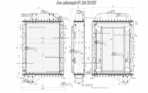 Блок радиаторов БР-28А.1301.000 для Амкодор 332, Амкодор 342