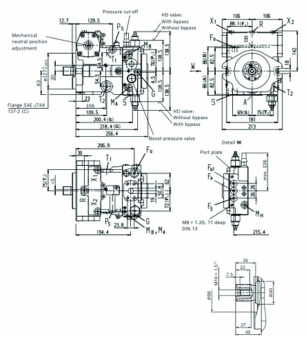 A4VG56 Гидронасос аксиально-поршневой Jungheinrich 51112733 Rexroth R902138898 / A4VG56EP3D1/32R-NAC13F023SC-S 