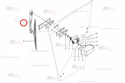 Рычаг стеклоочистителя B81.01154 для свеклоуборочного комбайна Grimme Rexor 620/630