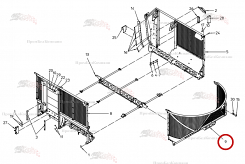 Стенка бункера впереди 101.03869 для свеклоуборочного комбайна Grimme Rexor 620/630